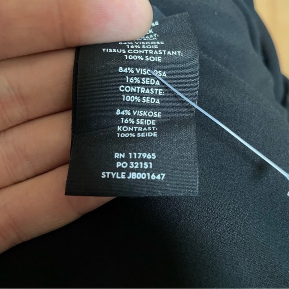 J Brand Black Velvet Front Viscose Silk Combo Tie Front Tank Top EUC Size Large - Picture 9 of 12